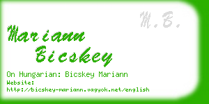 mariann bicskey business card